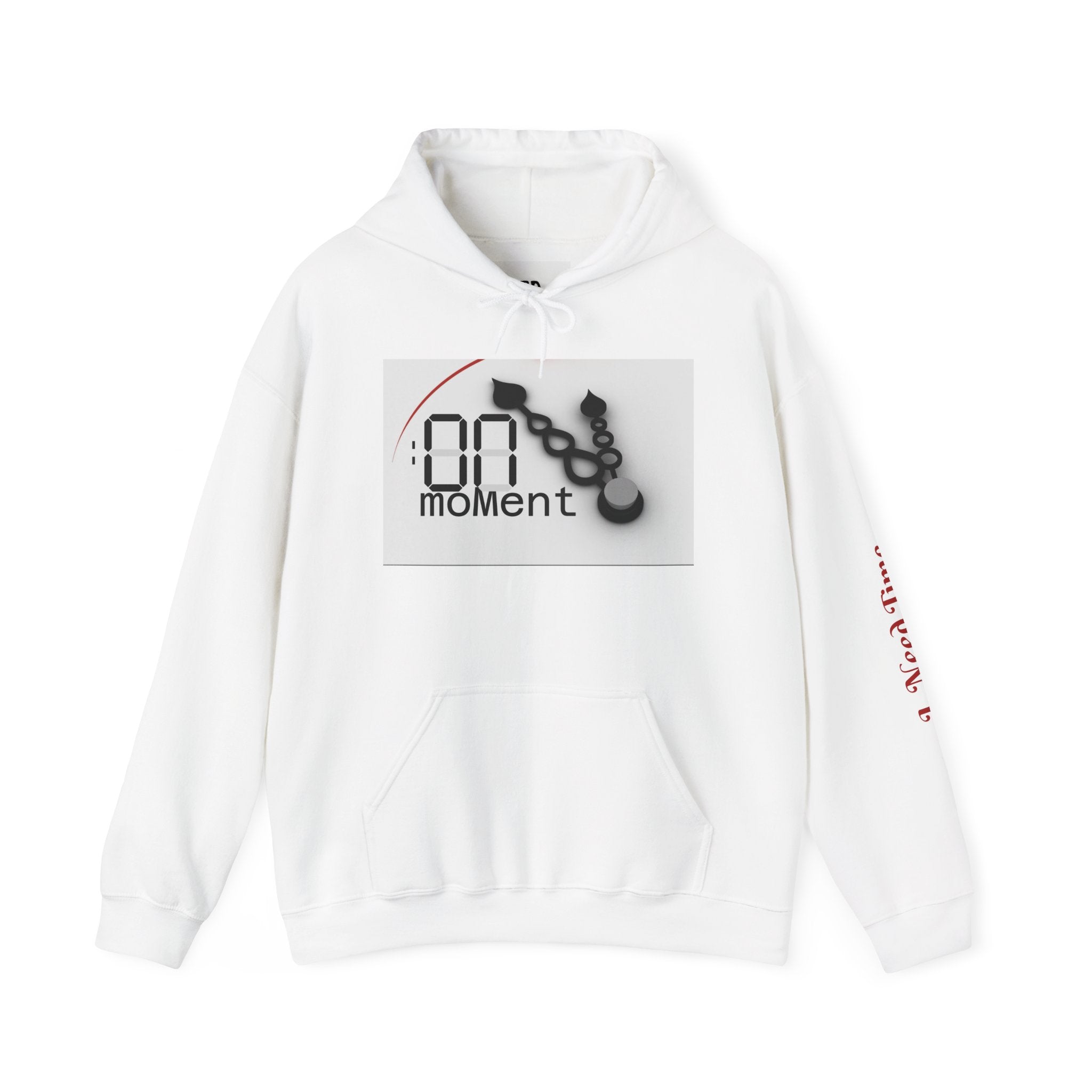 Need a Moment" Emotional Wear  — Minimalist Clock Graphic Sweatshirt with 'I Need Time' Sleeve Text