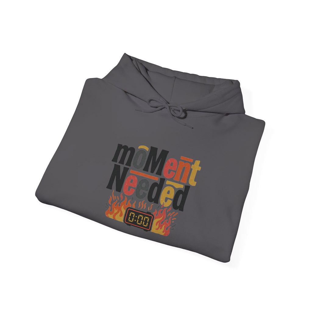 Need a Moment" Emotional Wear  — Minimalist Clock Graphic Sweatshirt with 'I Need Time' Sleeve Text
