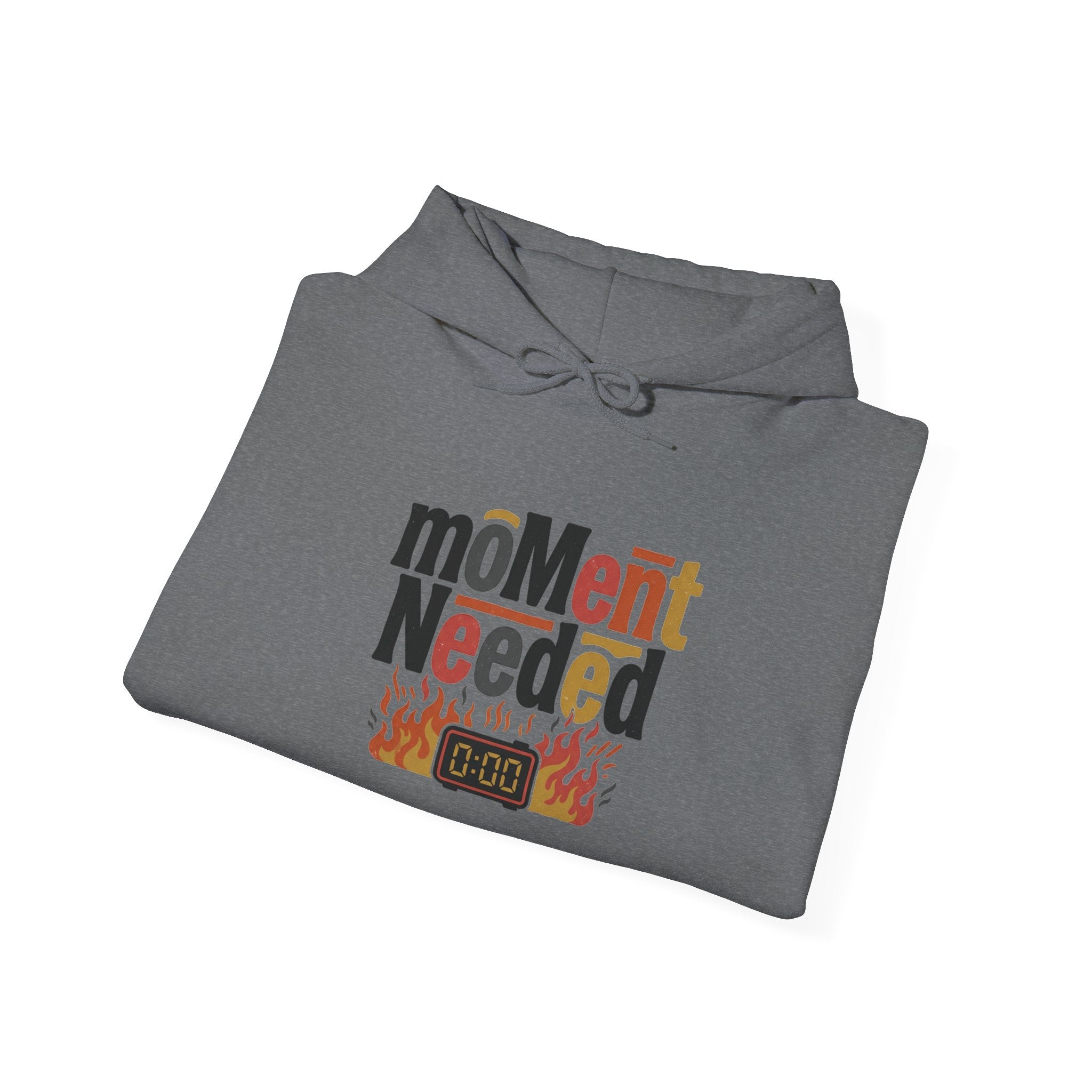 Need a Moment" Emotional Wear  — Minimalist Clock Graphic Sweatshirt with 'I Need Time' Sleeve Text