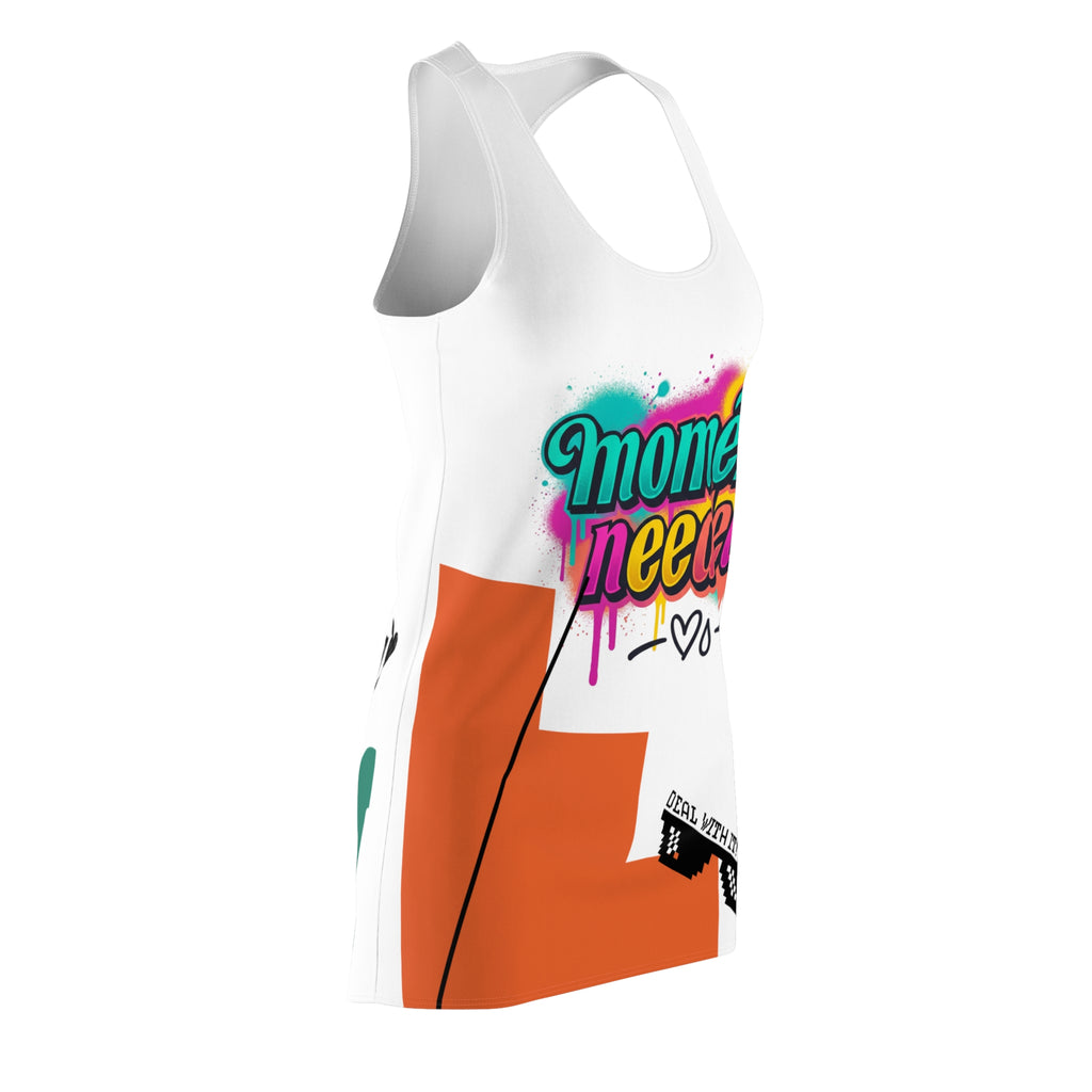 Need A Moment™ -Moment Needed Racerback Dress — Bold Afrocentric Graphic AOP