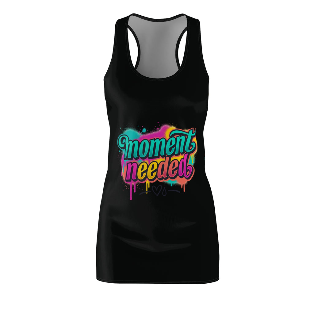 Need A Moment™ -Moment Needed Racerback Dress — Bold Afrocentric Graphic AOP
