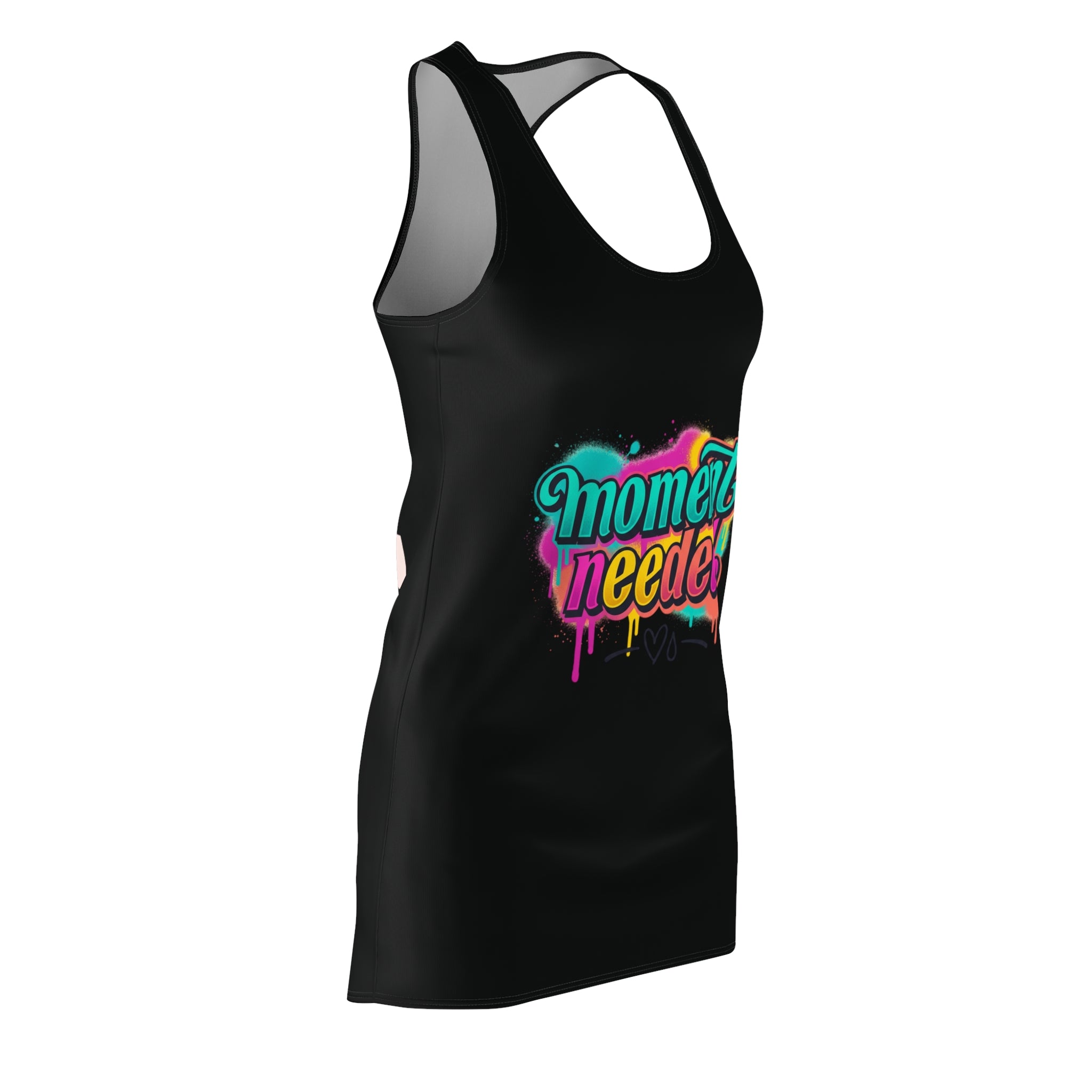Need A Moment™ -Moment Needed Racerback Dress — Bold Afrocentric Graphic AOP