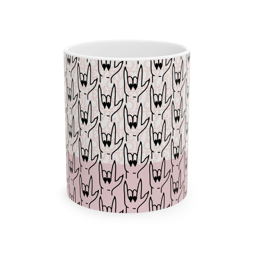 Pink Need A Moment™  ASL "Love You " Mug