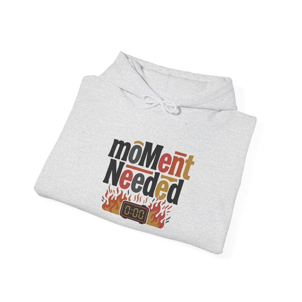 Need a Moment" Emotional Wear  — Minimalist Clock Graphic Sweatshirt with 'I Need Time' Sleeve Text