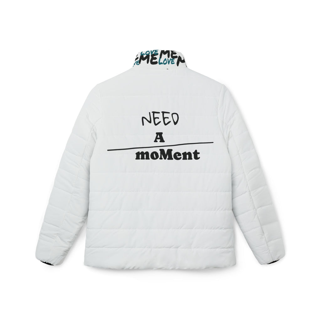 Need A Moment™ White Puffer Jacket - Multi