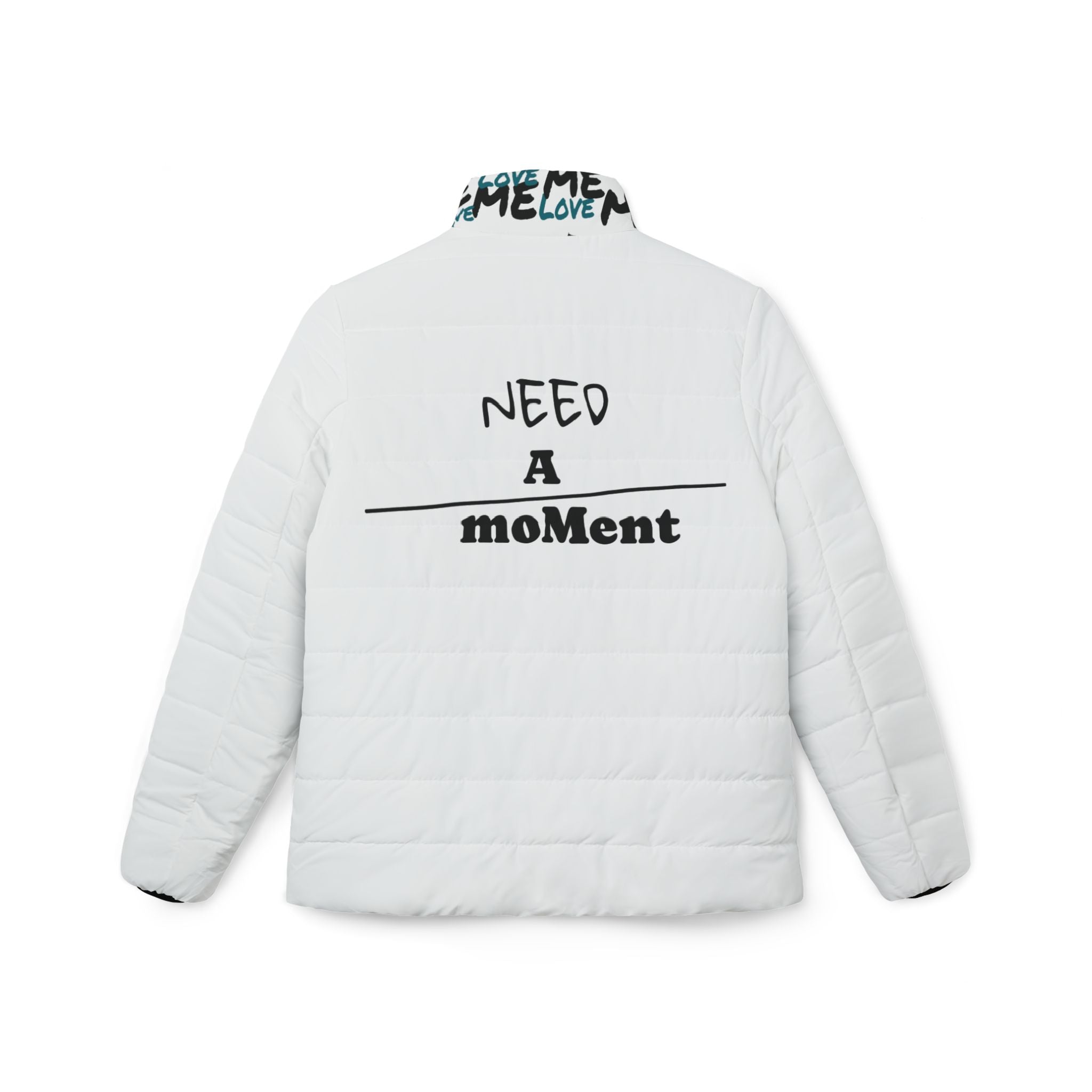 Need A Moment™ White Puffer Jacket - Multi