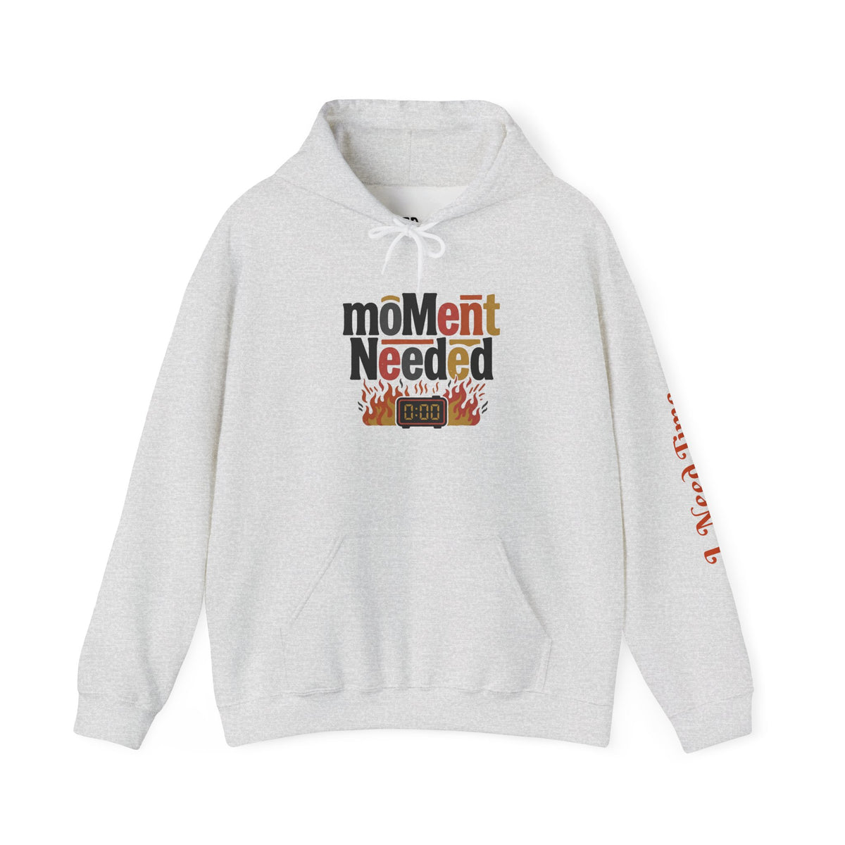Need a Moment" Emotional Wear  — Minimalist Clock Graphic Sweatshirt with 'I Need Time' Sleeve Text