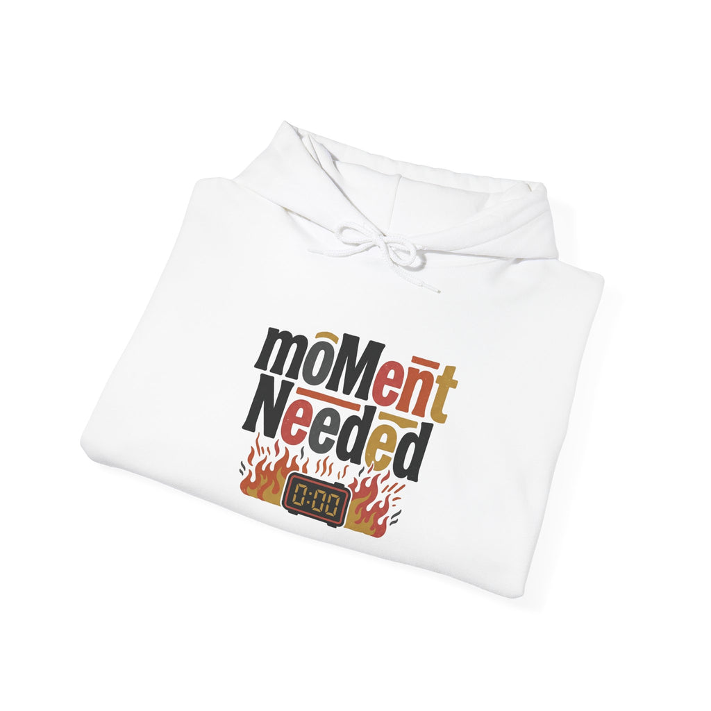 Need a Moment" Emotional Wear  — Minimalist Clock Graphic Sweatshirt with 'I Need Time' Sleeve Text