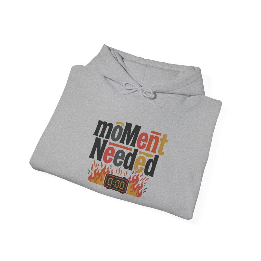Need a Moment" Emotional Wear  — Minimalist Clock Graphic Sweatshirt with 'I Need Time' Sleeve Text