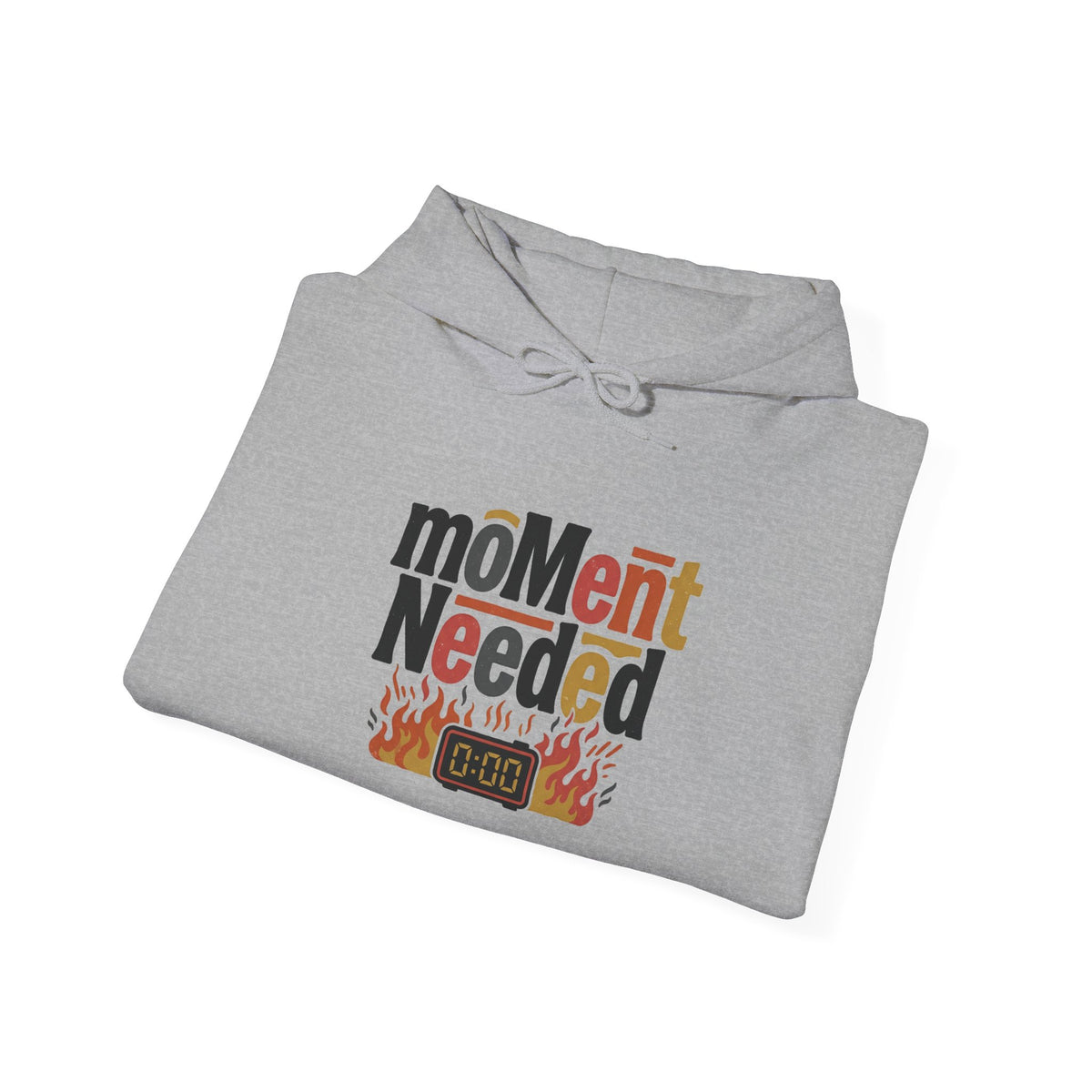 Need a Moment" Emotional Wear  — Minimalist Clock Graphic Sweatshirt with 'I Need Time' Sleeve Text